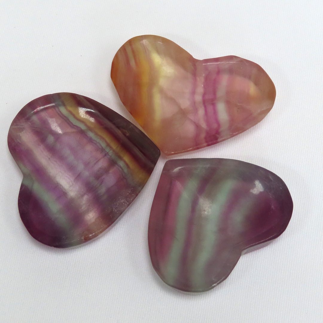 Rainbow Fluorite Heart Dish