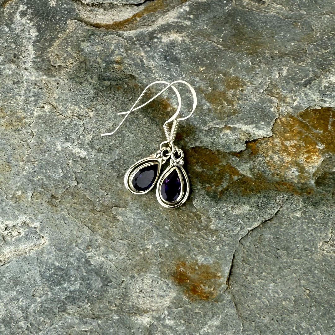 Radiant Sterling Silver Oval, Square & Teardrop Earrings