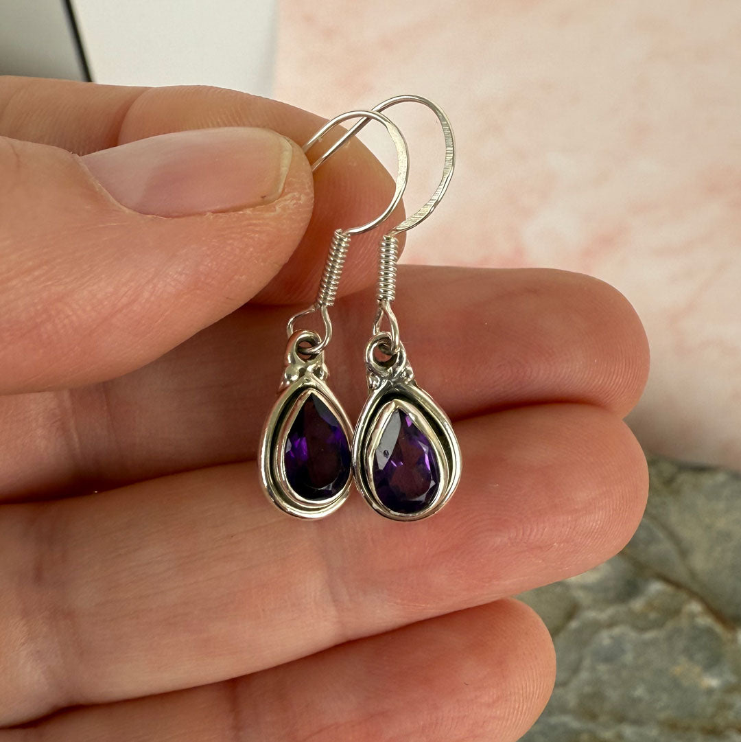 Radiant Sterling Silver Oval, Square & Teardrop Earrings