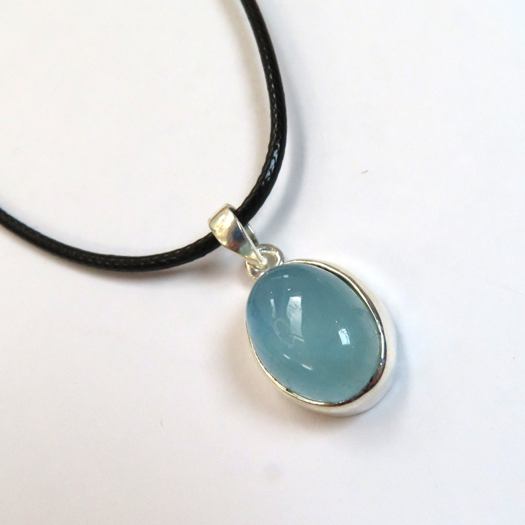 Handcrafted Aquamarine Sterling silver Pendant