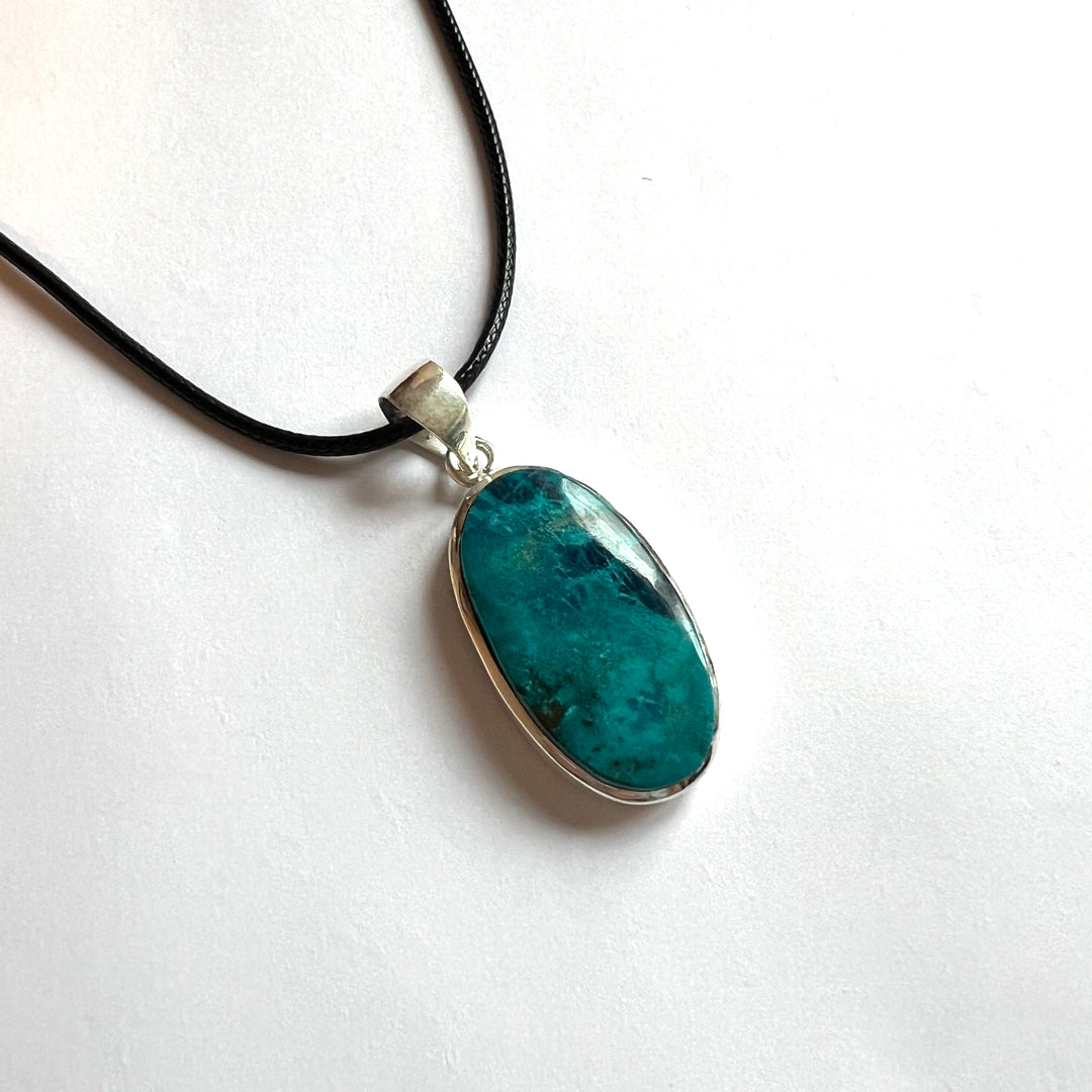 Handcrafted Azurite Sterling silver Pendant