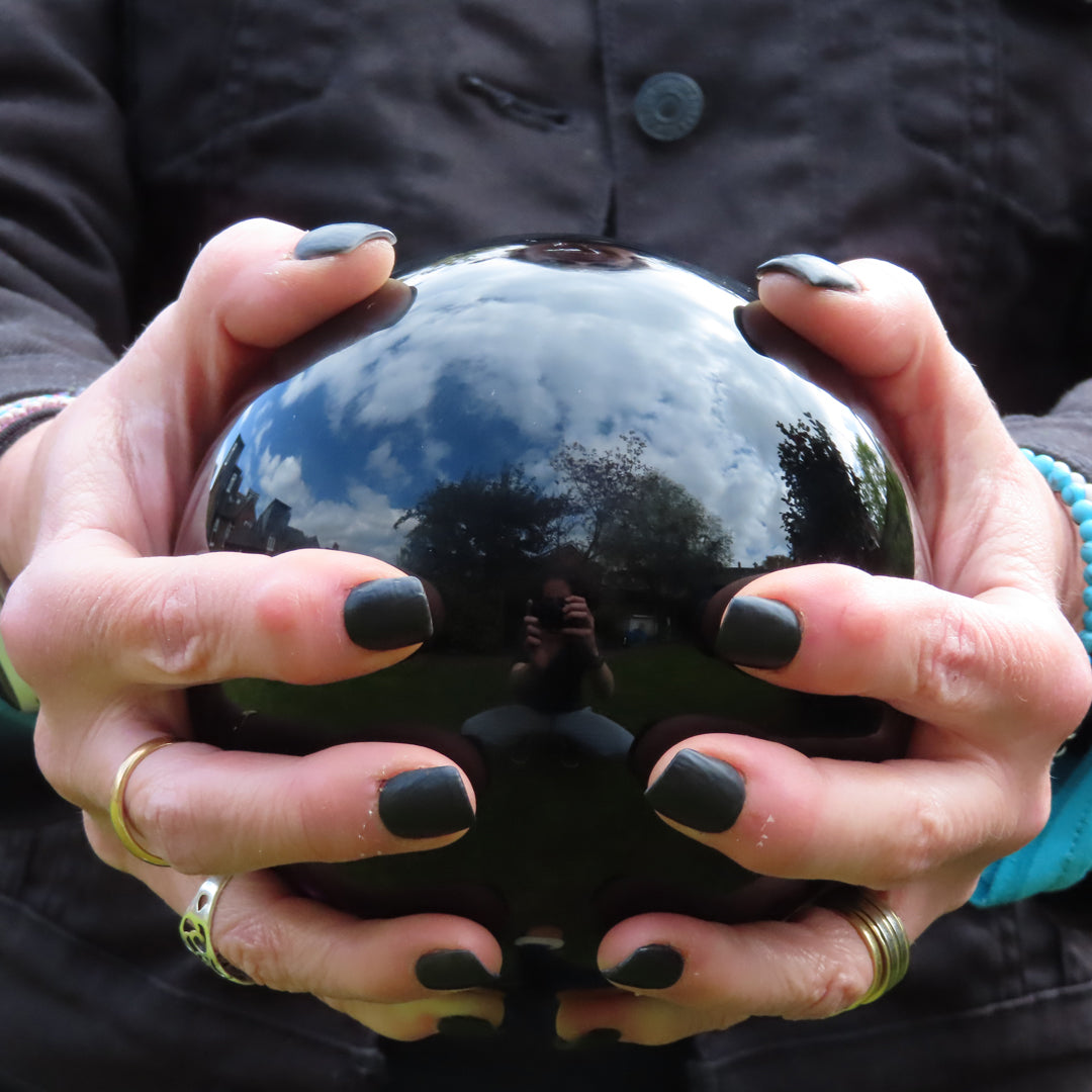 Black Obsidian Sphere - large