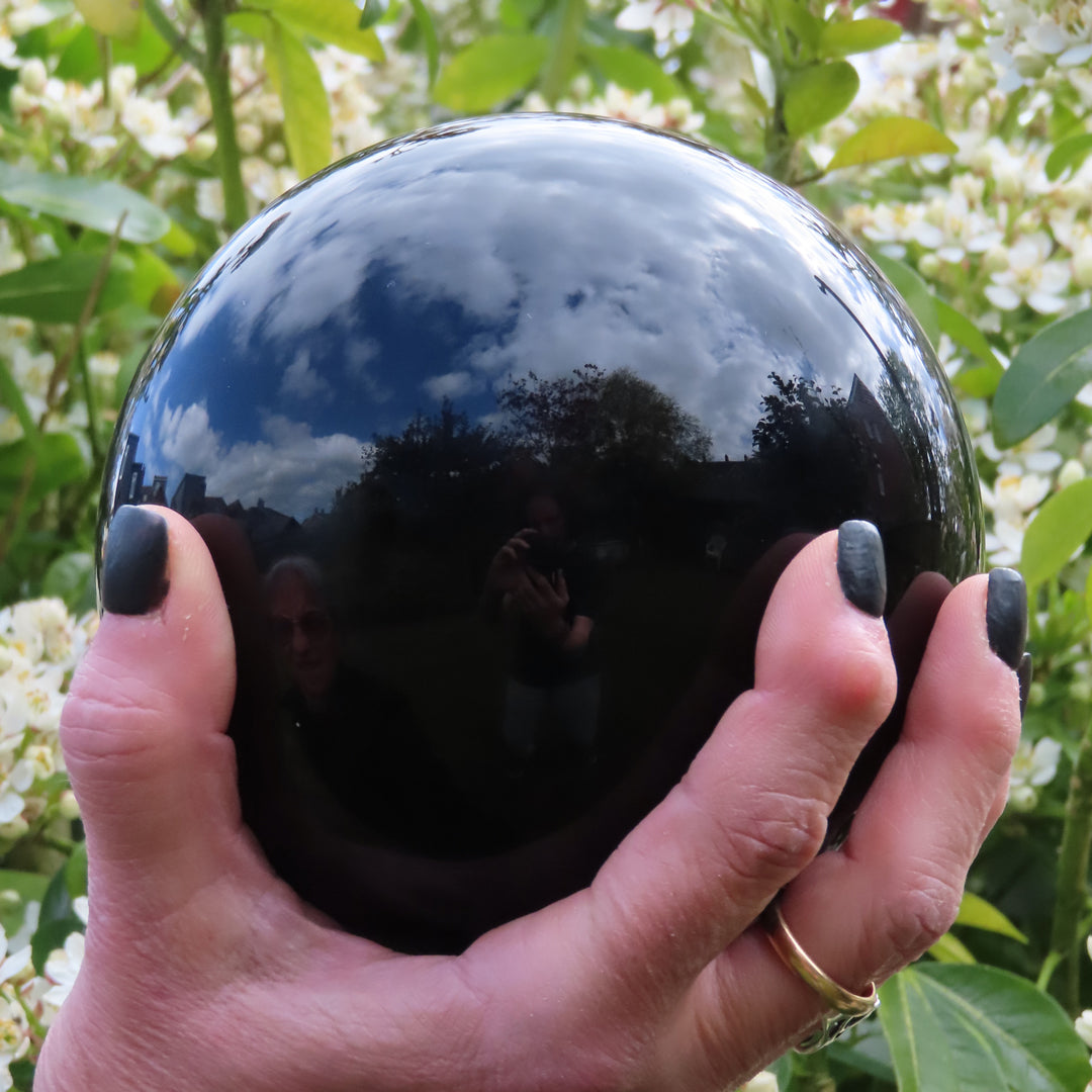 Black Obsidian Sphere - large