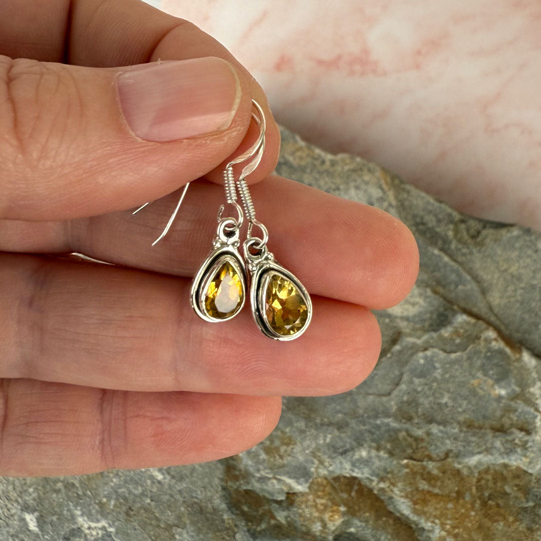 Radiant Sterling Silver Oval, Square & Teardrop Earrings