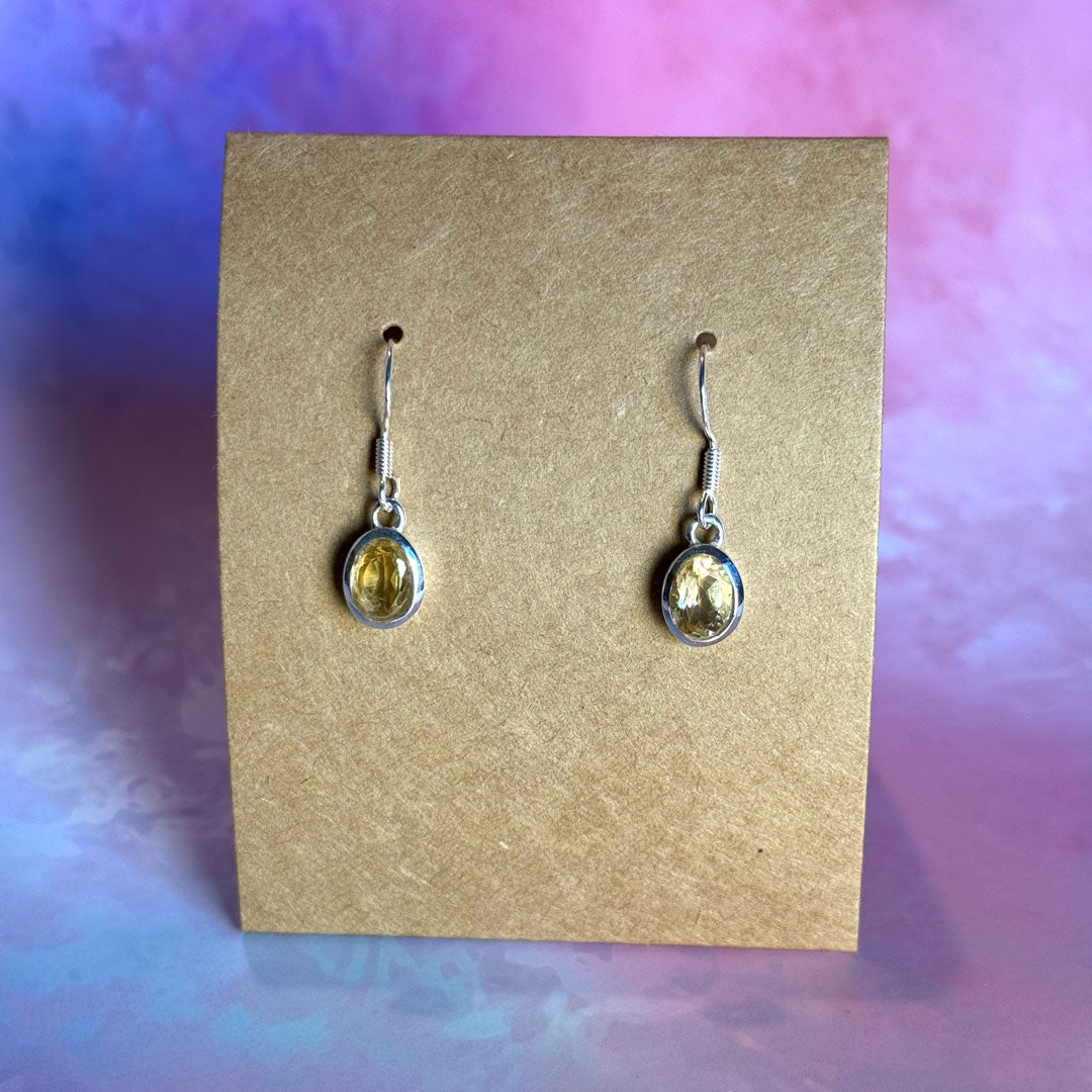 Radiant Sterling Silver Oval, Square & Teardrop Earrings