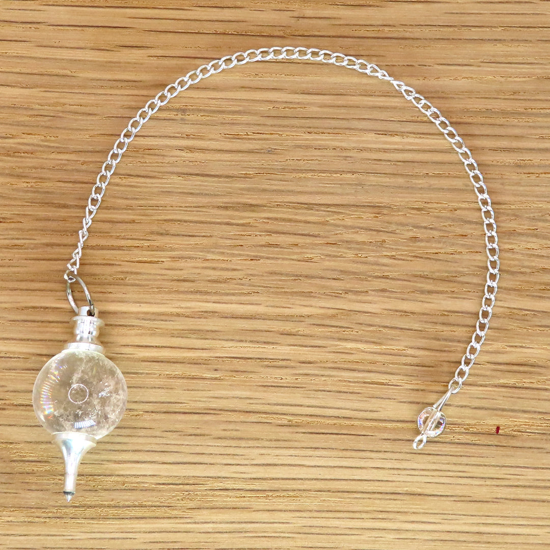 Clear Quartz Sphere Pendulum - small