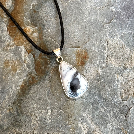 Dendrite Pendant set in Sterling Silver