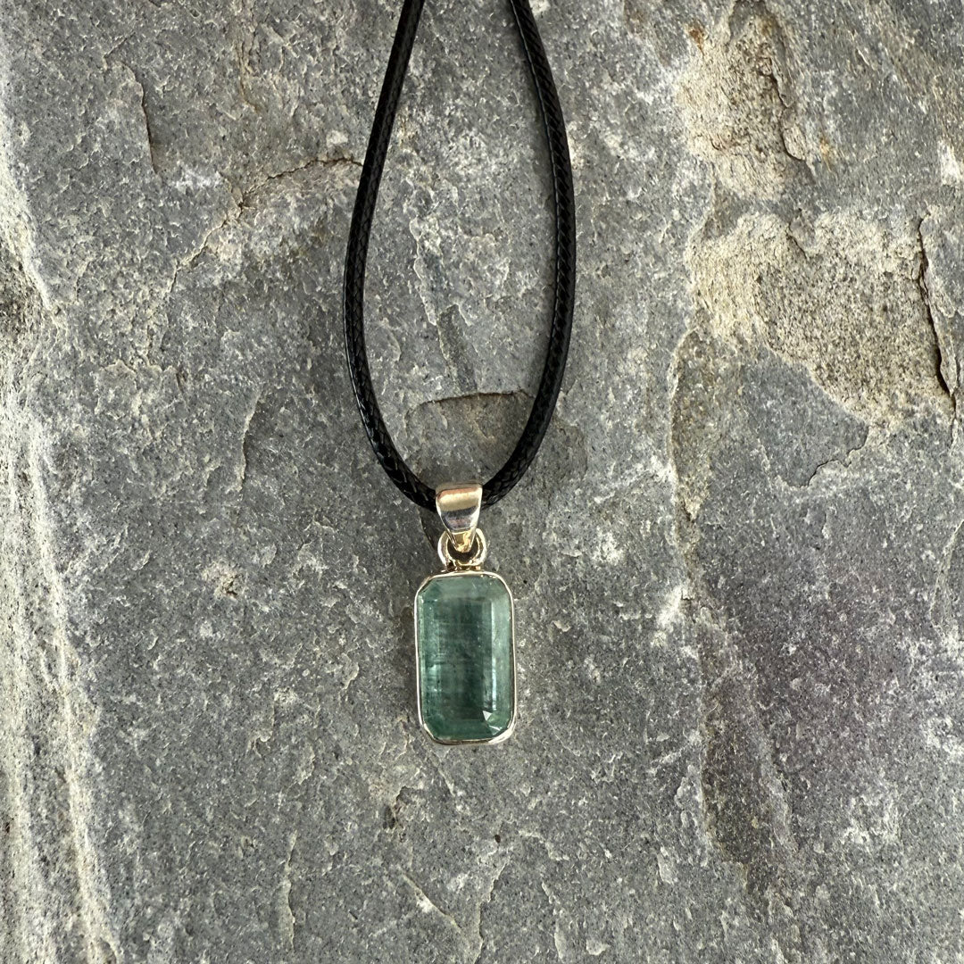 Kyanite Crystal Pendant set in Sterling Silver