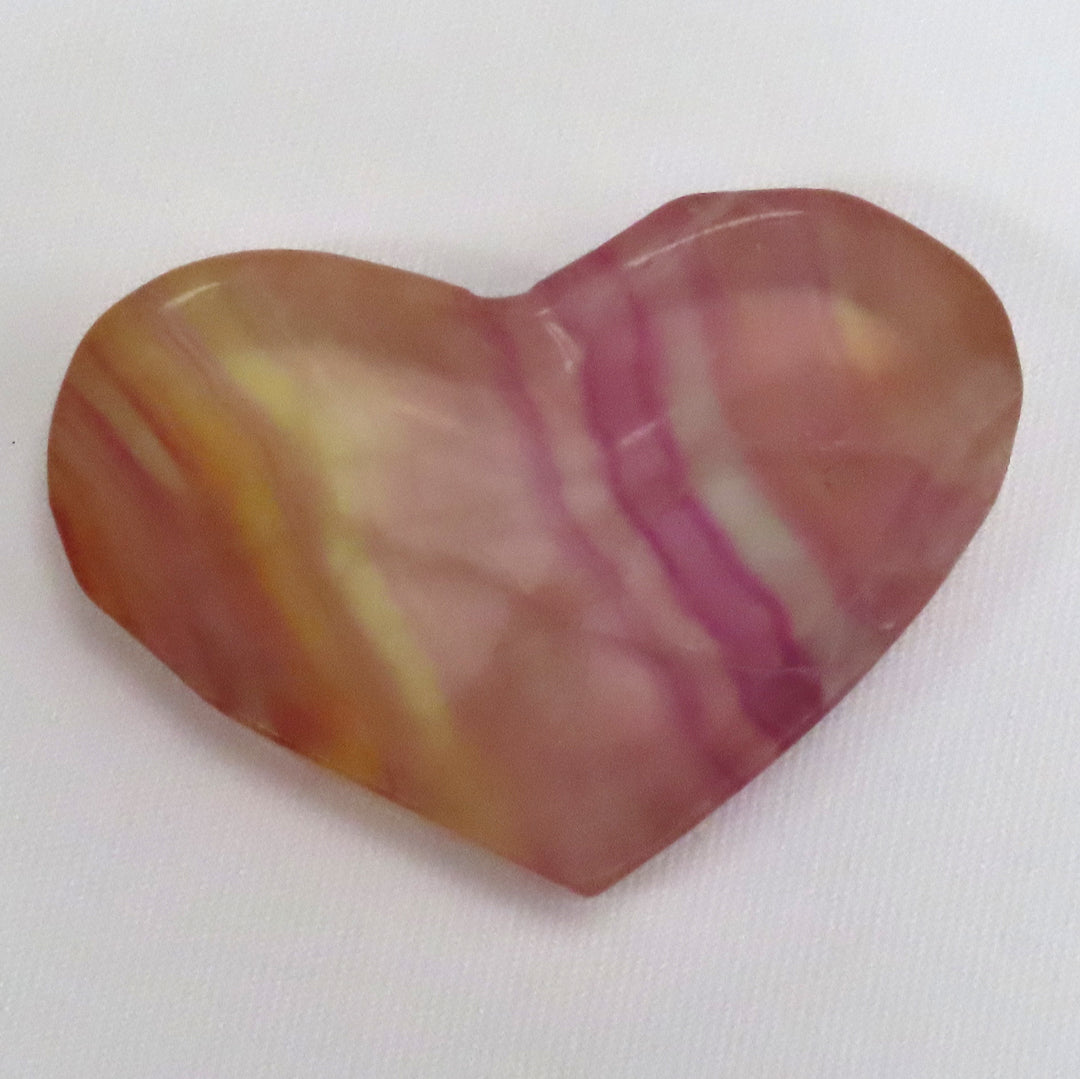 Rainbow Fluorite Heart Dish
