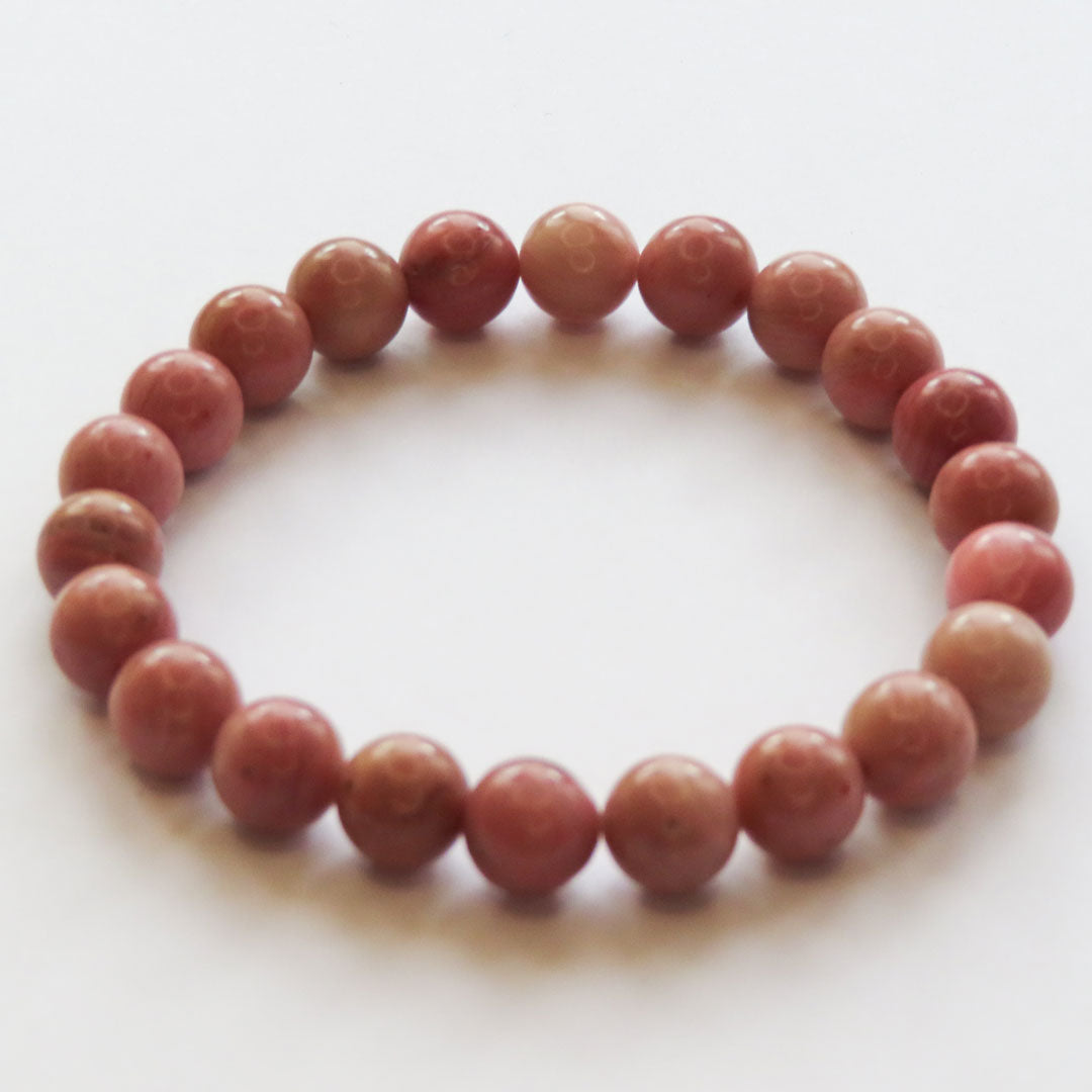Rhodonite Bracelet 8mm Beads