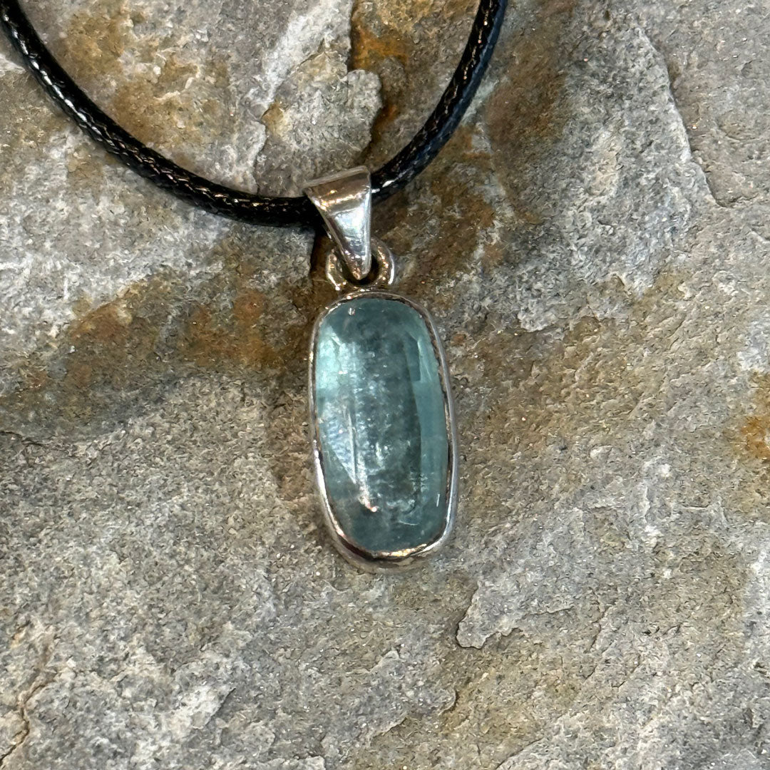 Kyanite Crystal Pendant set in Sterling Silver