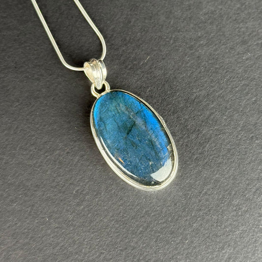 Handcrafted Labradorite Pendants - Sterling Silver Crystal Jewellery