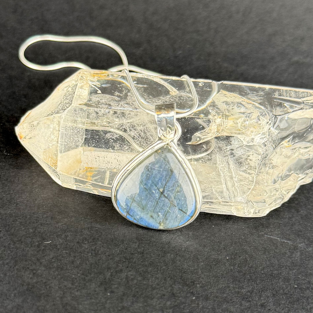 Handcrafted Labradorite Pendants - Sterling Silver Crystal Jewellery