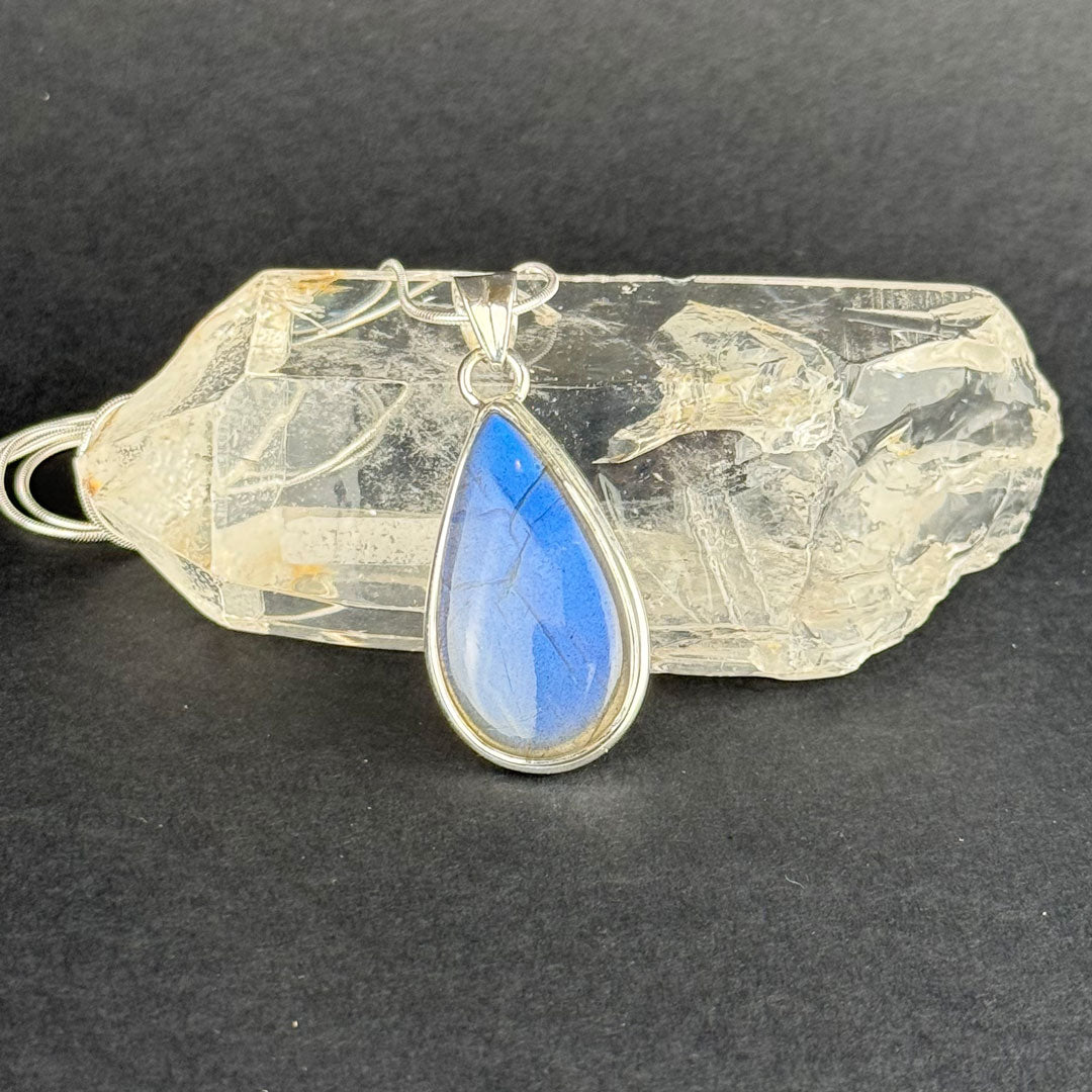 Handcrafted Labradorite Pendants - Sterling Silver Crystal Jewellery