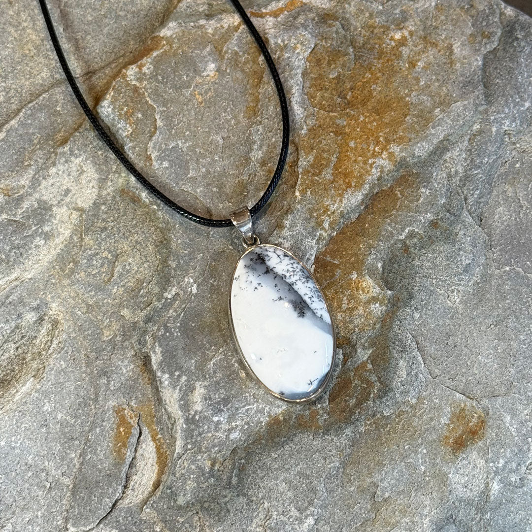 Dendrite Pendant set in Sterling Silver