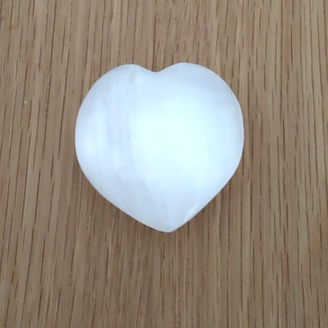 Selenite Hearts - Medium