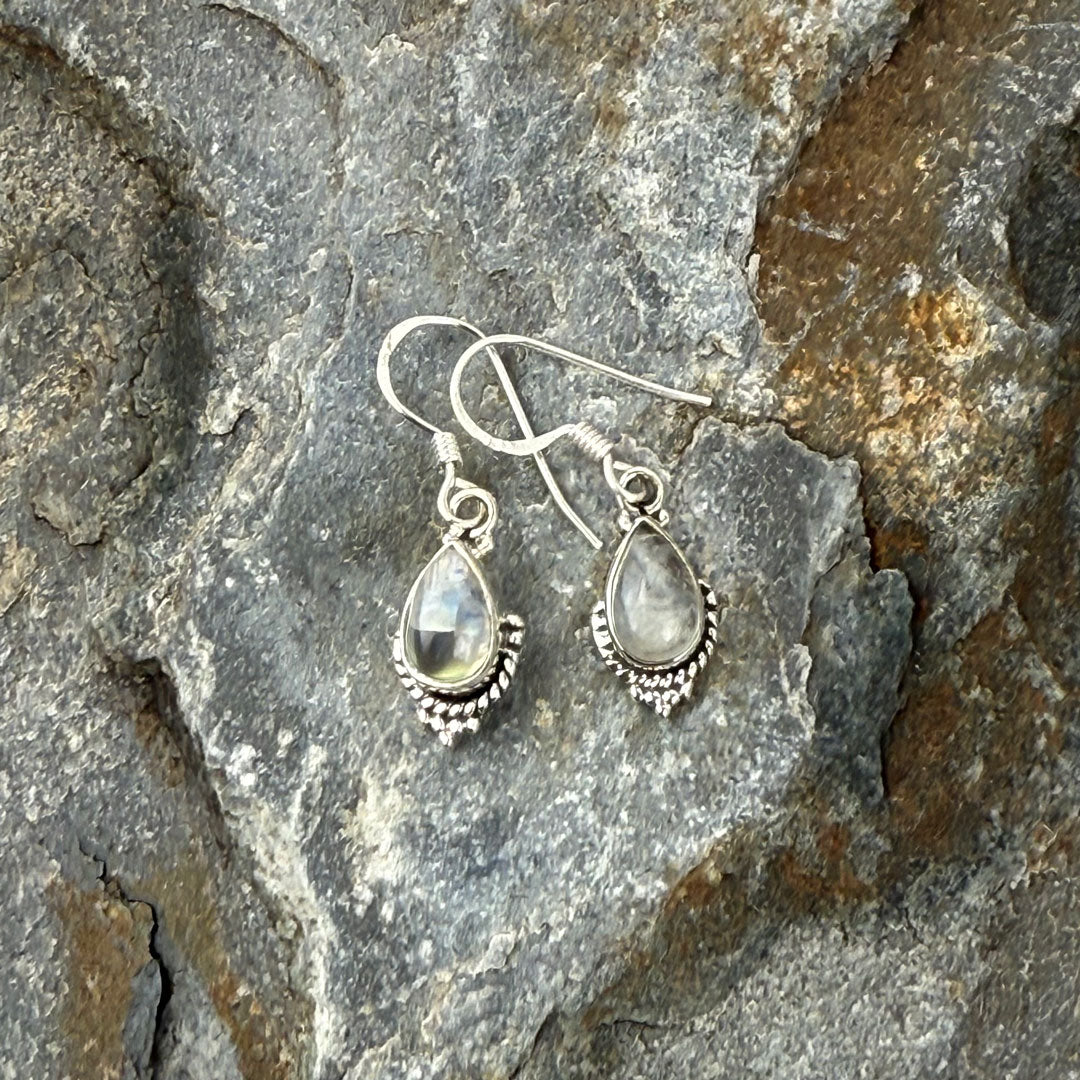 Radiant Sterling Silver Oval, Square & Teardrop Earrings