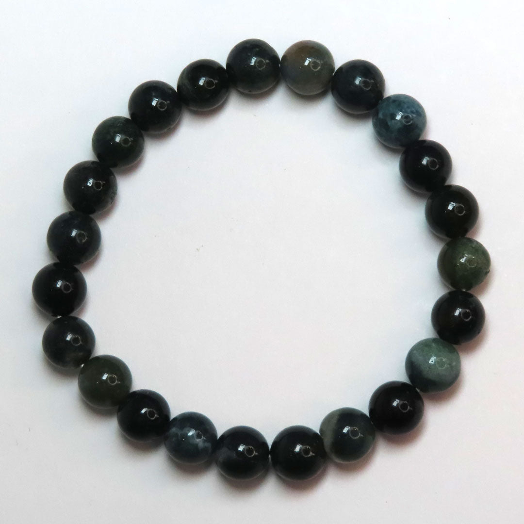 Moss Agate Bracelet 8mm Beads