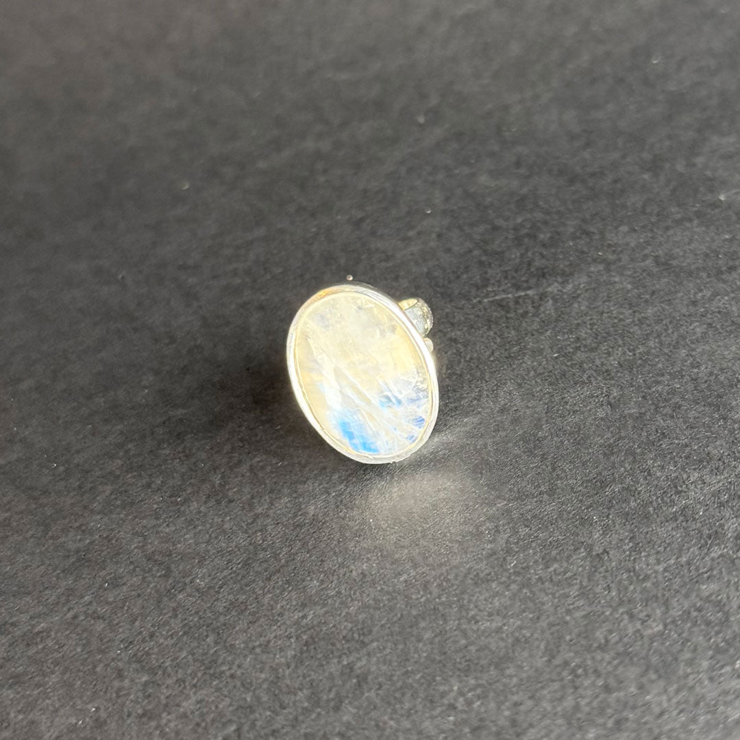 Sterling Silver Adjustable Moonstone Ring