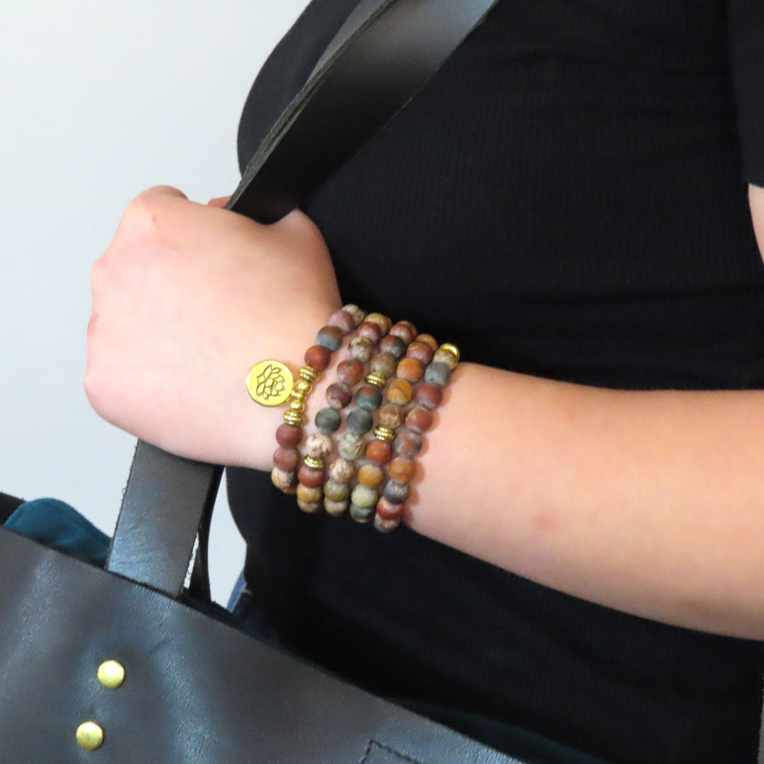 Picasso Stone Mala Beads