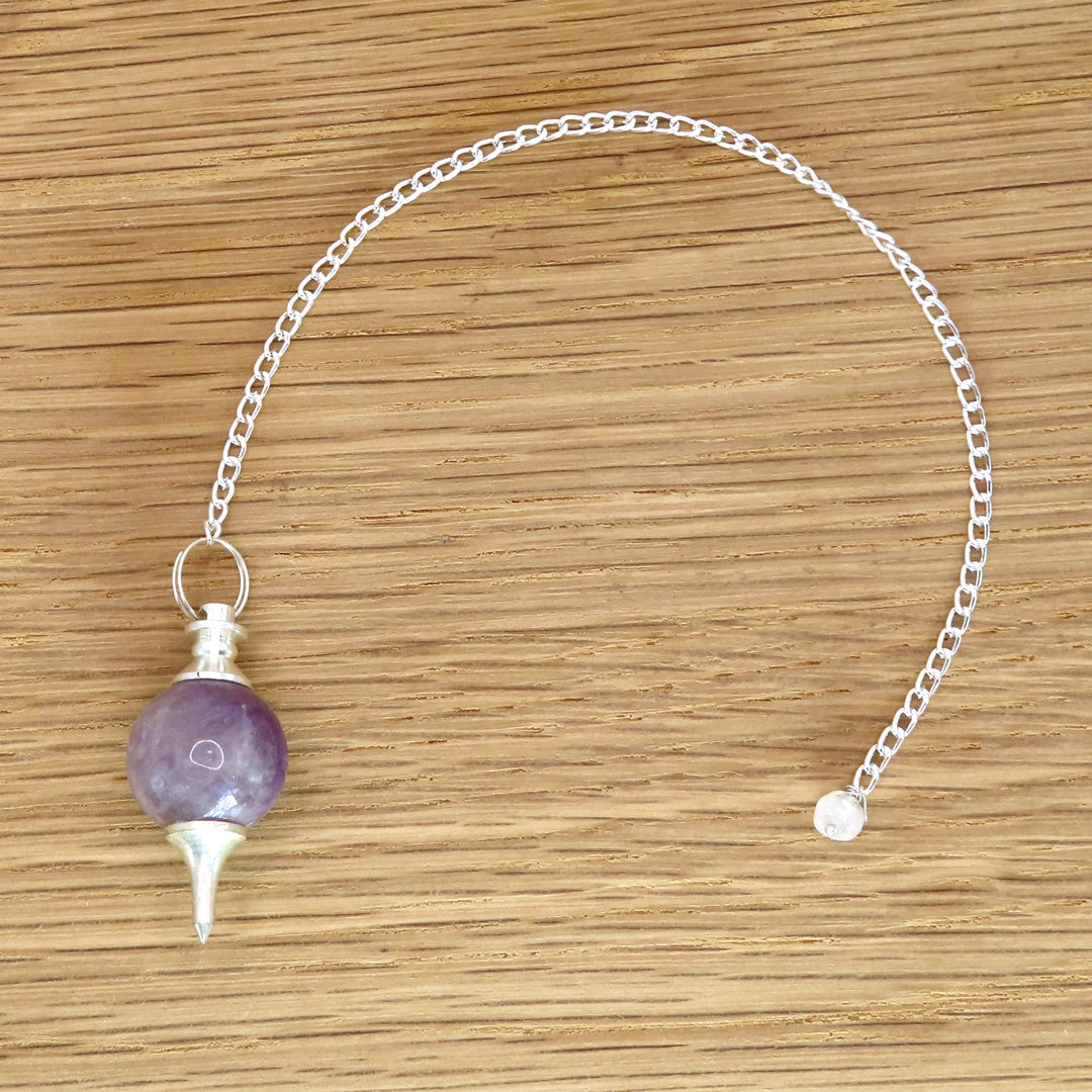 Amethyst Sphere Pendulum - small
