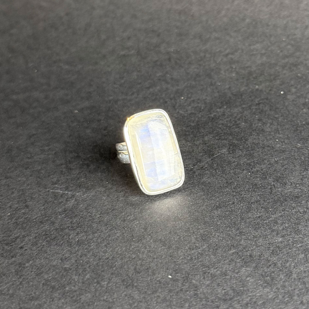 Sterling Silver Adjustable Moonstone Ring