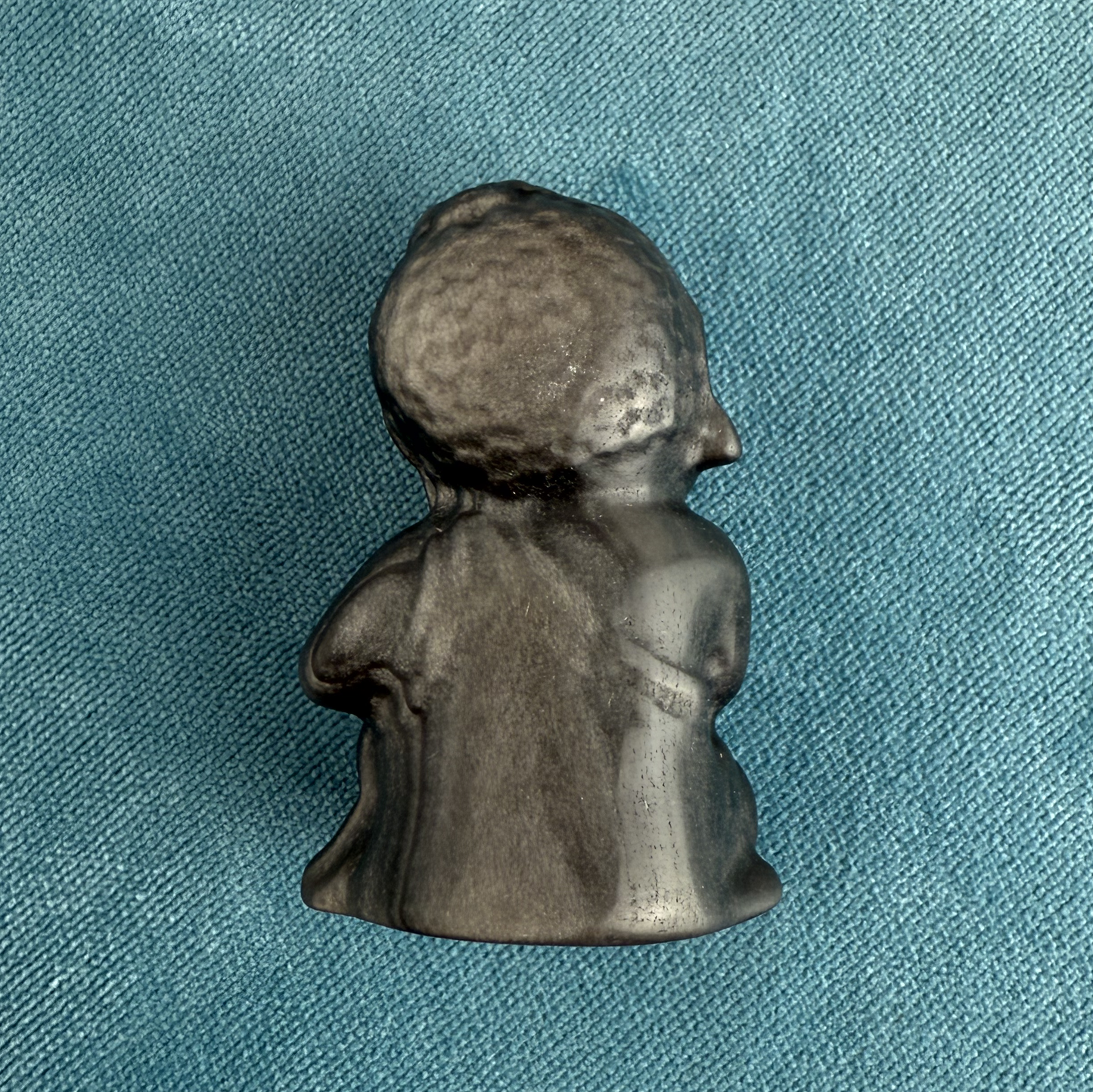 Silver Sheen Obsidian Resting Buddha