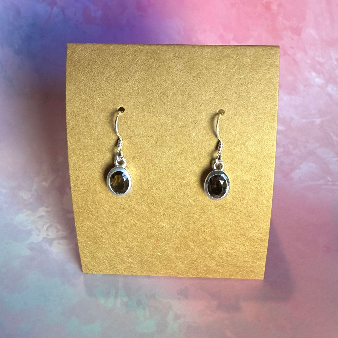 Radiant Sterling Silver Oval, Square & Teardrop Earrings