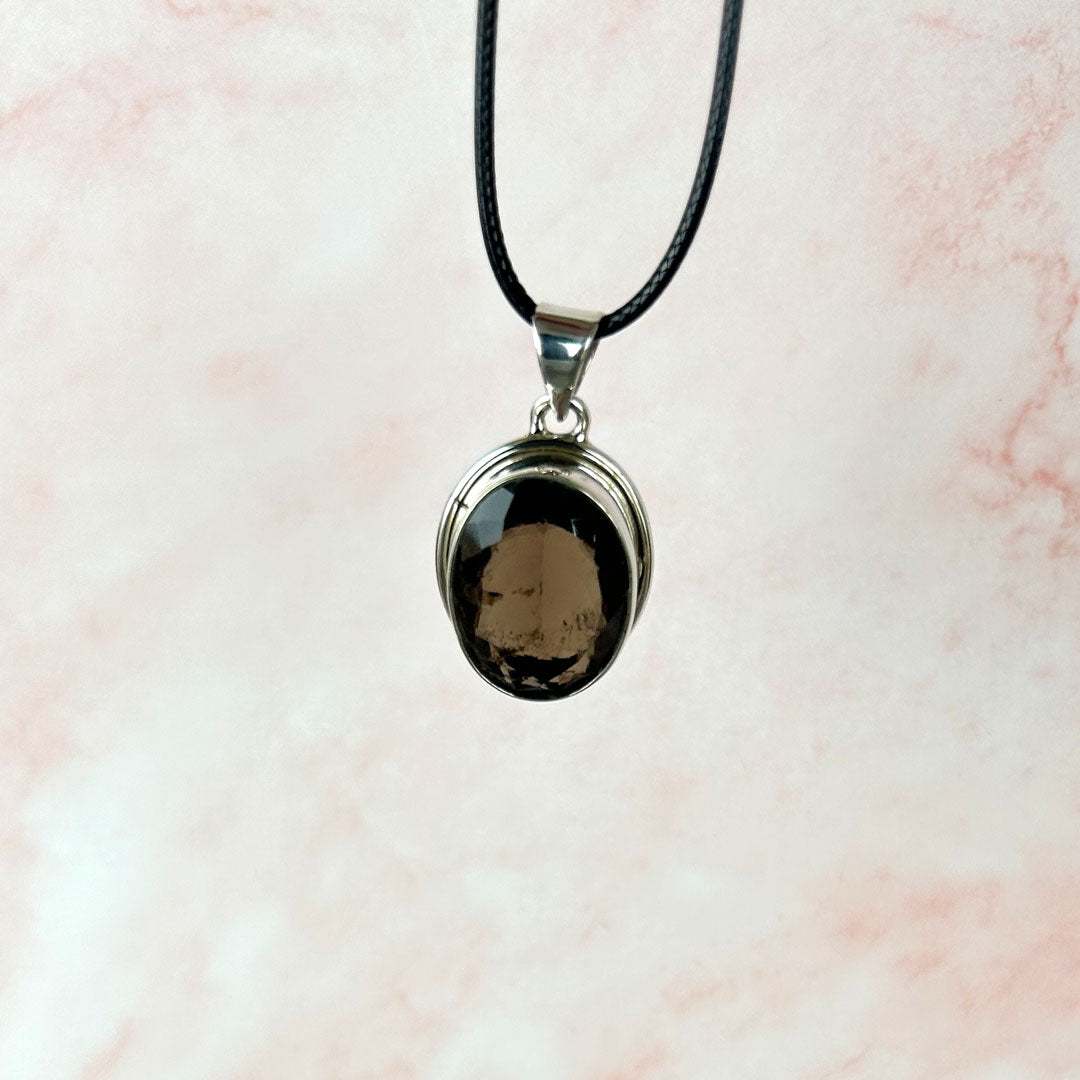 Smoky Quartz Sterling Silver Pendant