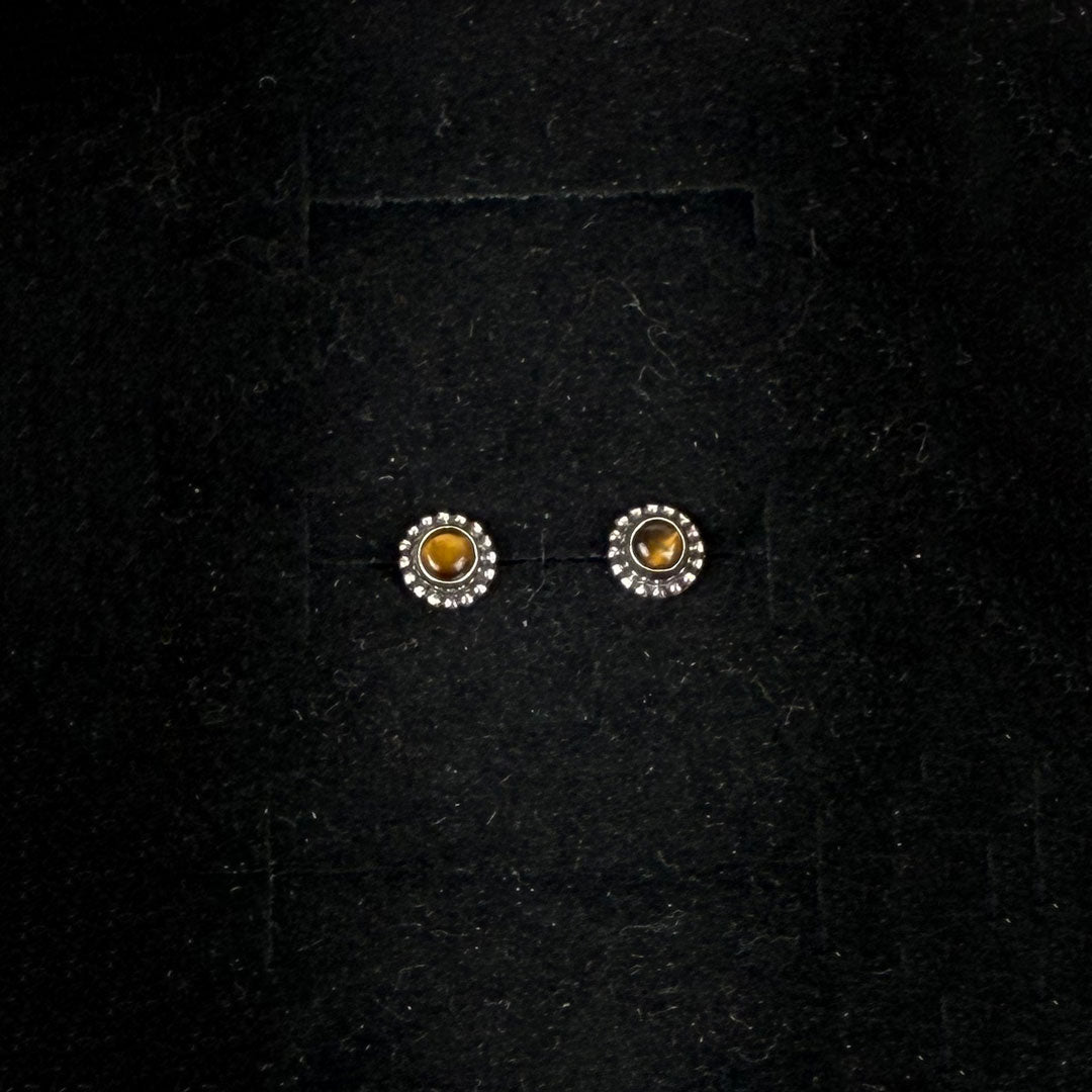 Mini Sterling Silver & Crystal Stud Earrings