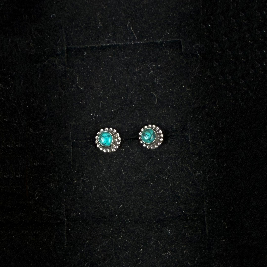 Mini Sterling Silver & Crystal Stud Earrings