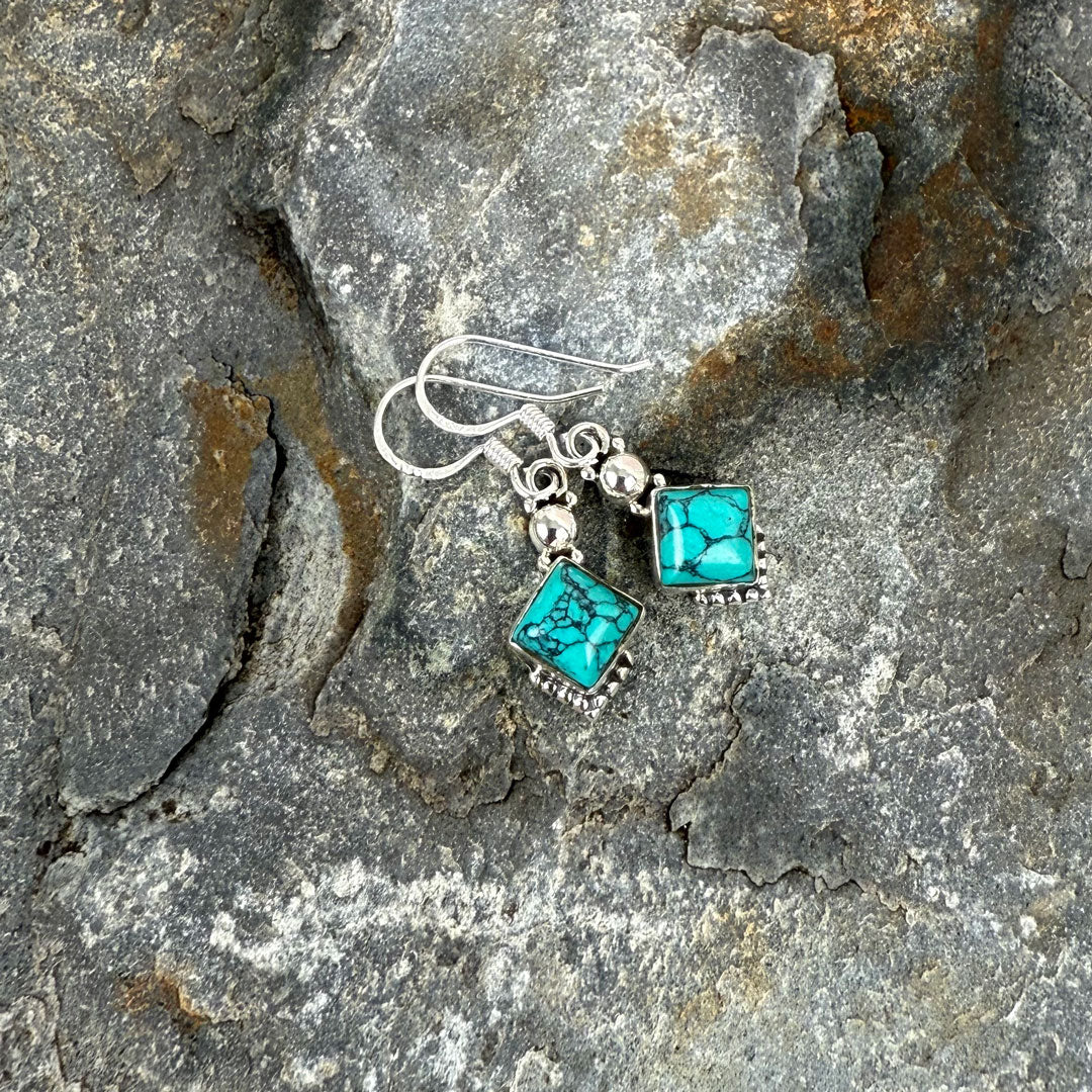 Radiant Sterling Silver Oval, Square & Teardrop Earrings