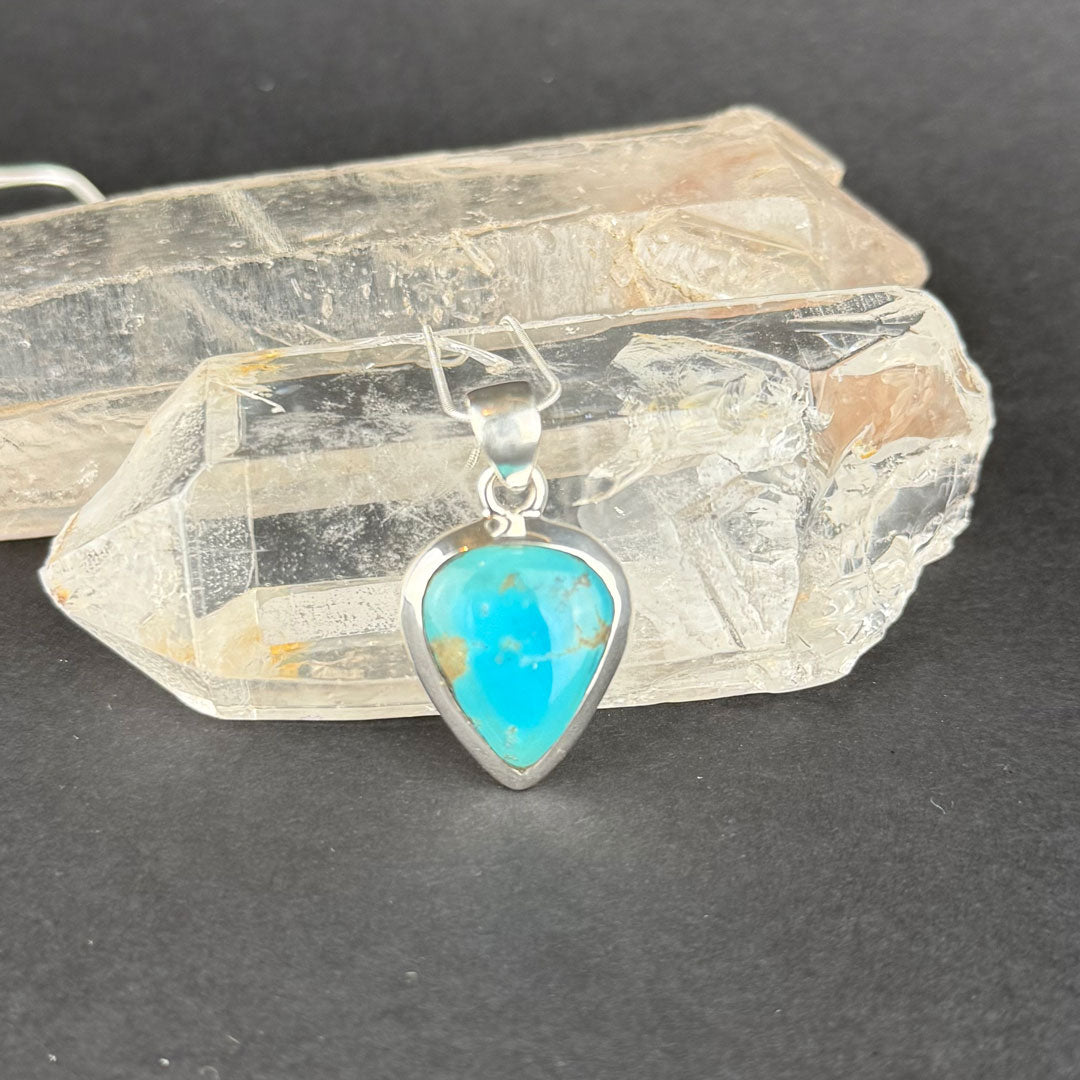Sterling Silver Turquoise Pendant Necklace