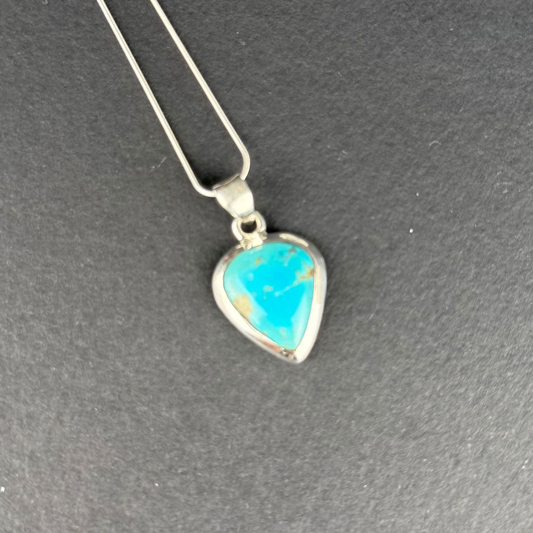 Sterling Silver Turquoise Pendant Necklace