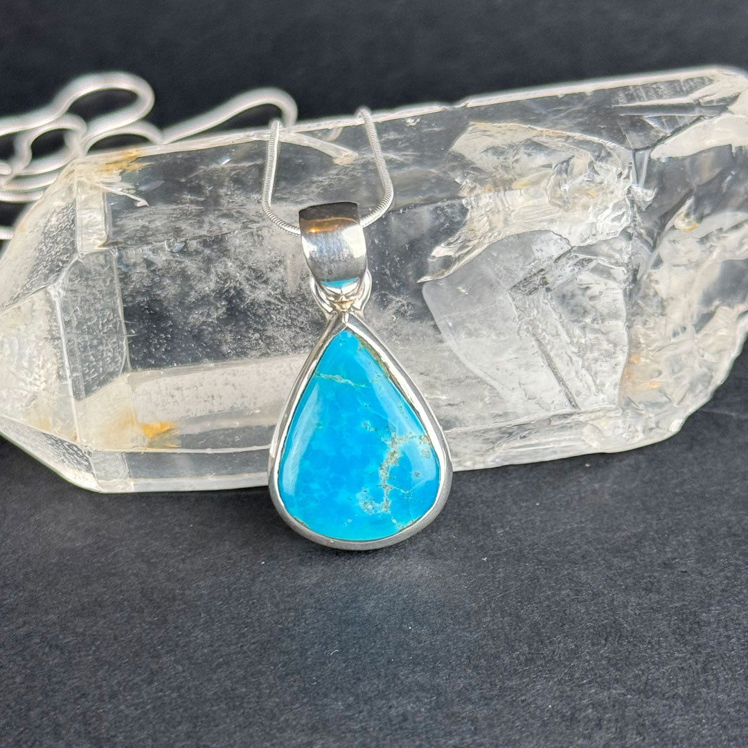 Sterling Silver Turquoise Pendant Necklace