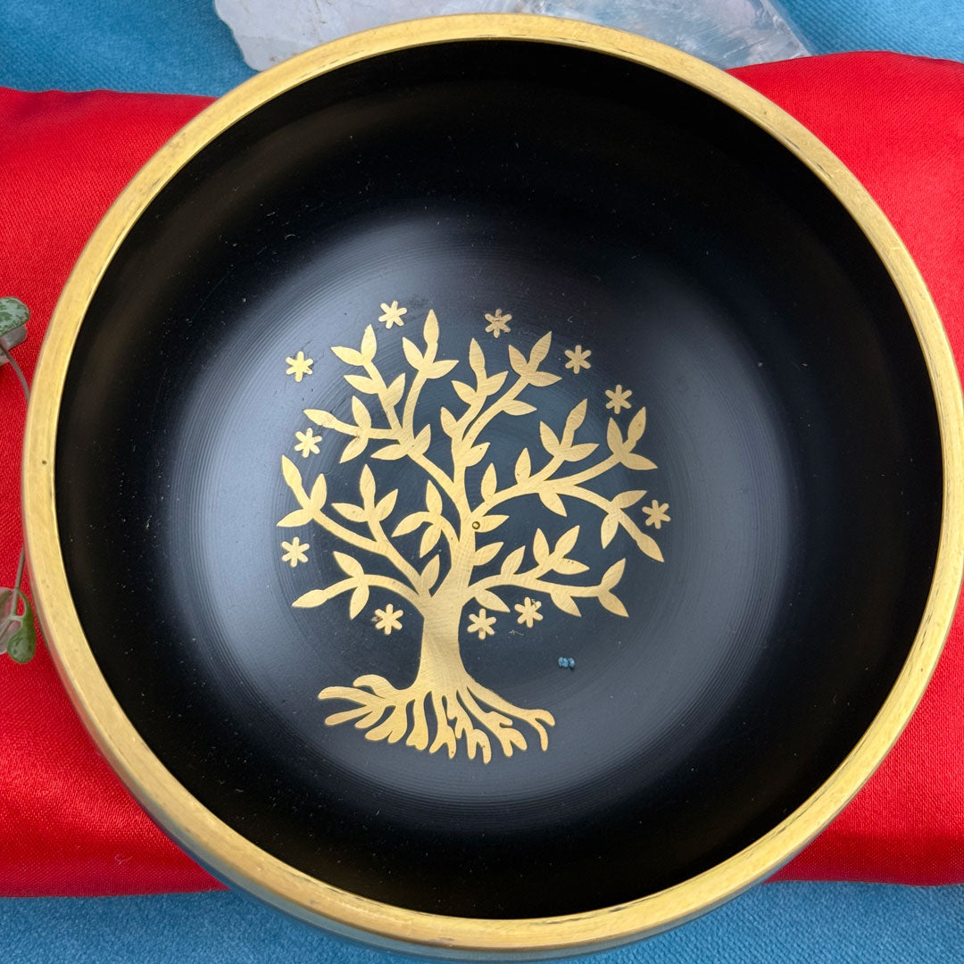 9cm Singing Bowl Gift Set - With Wooden Meditation Beads and Cushion