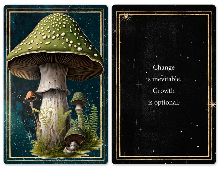 Daily Doses of Wisdom Mushroom Cards