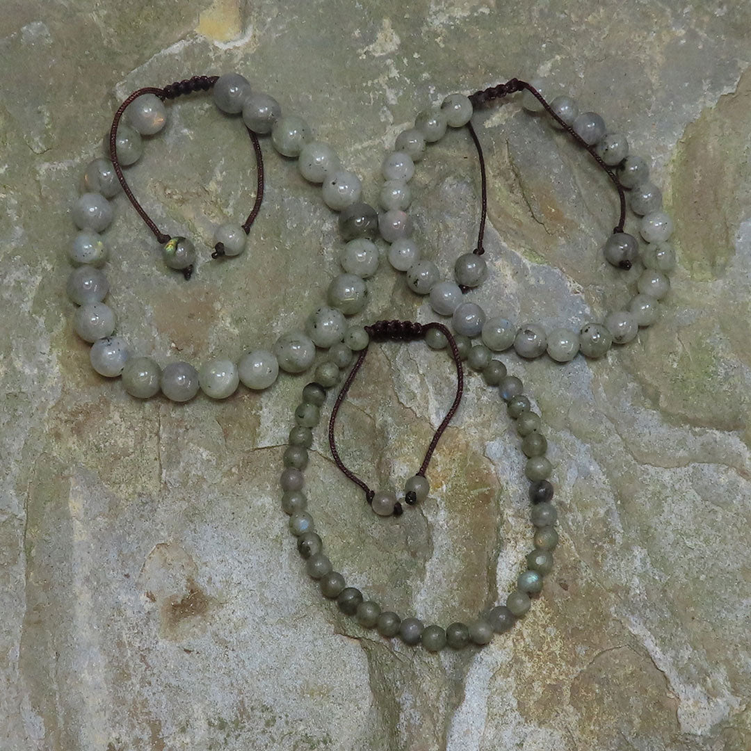 Grey Labradorite Adjustable Bracelets