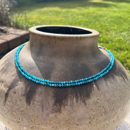 3mm Faceted Crystal Beaded Necklaces