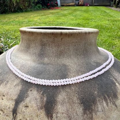 3mm Faceted Crystal Beaded Necklaces