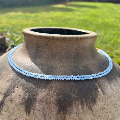 3mm Faceted Crystal Beaded Necklaces