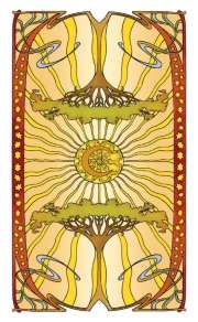 Golden Art Nouveau Tarot Mini Deck - Artwork by Giulia F. Massaglia