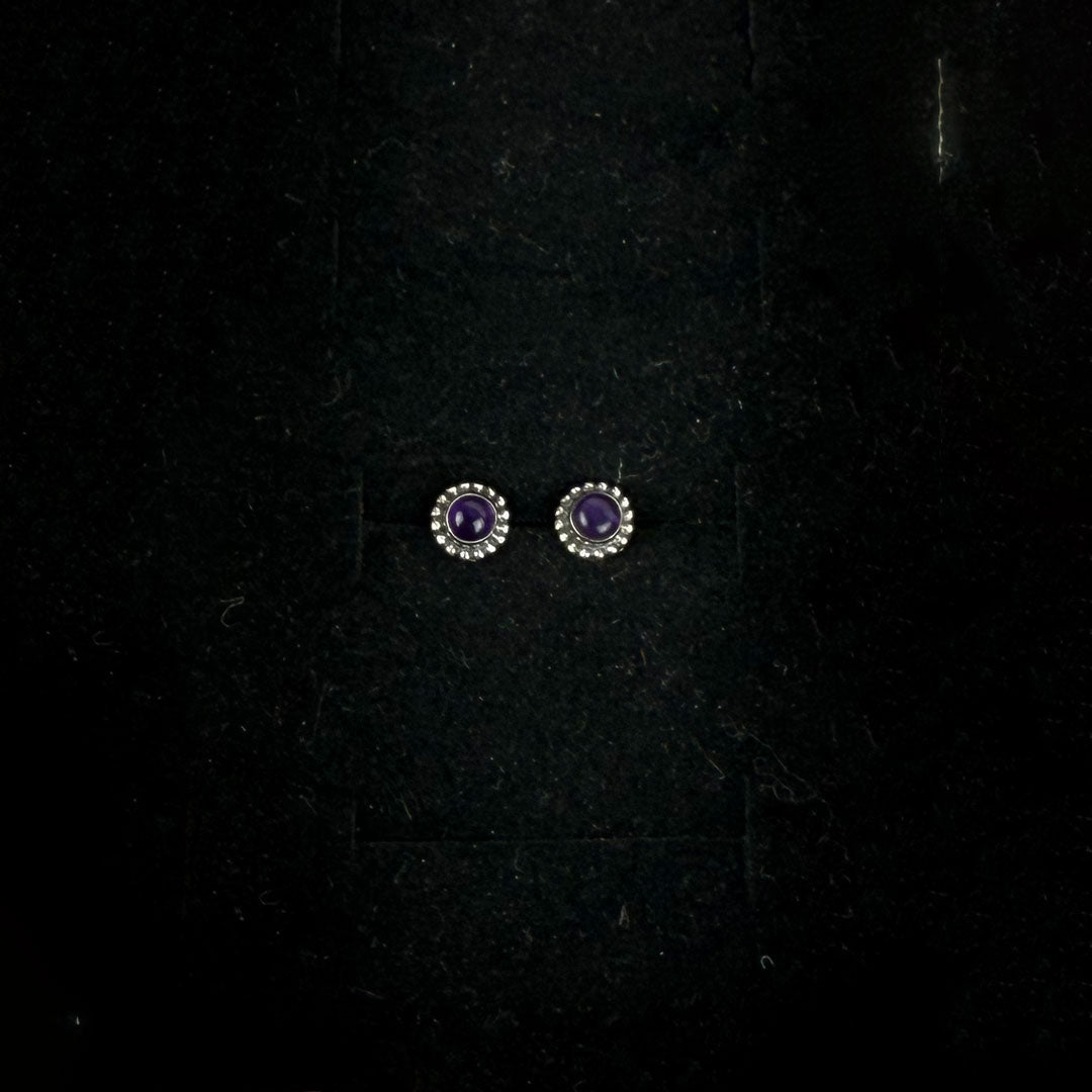 Mini Sterling Silver & Crystal Stud Earrings