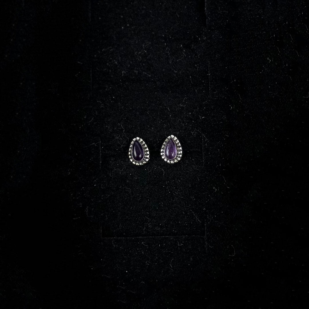 Mini Sterling Silver & Crystal Stud Earrings