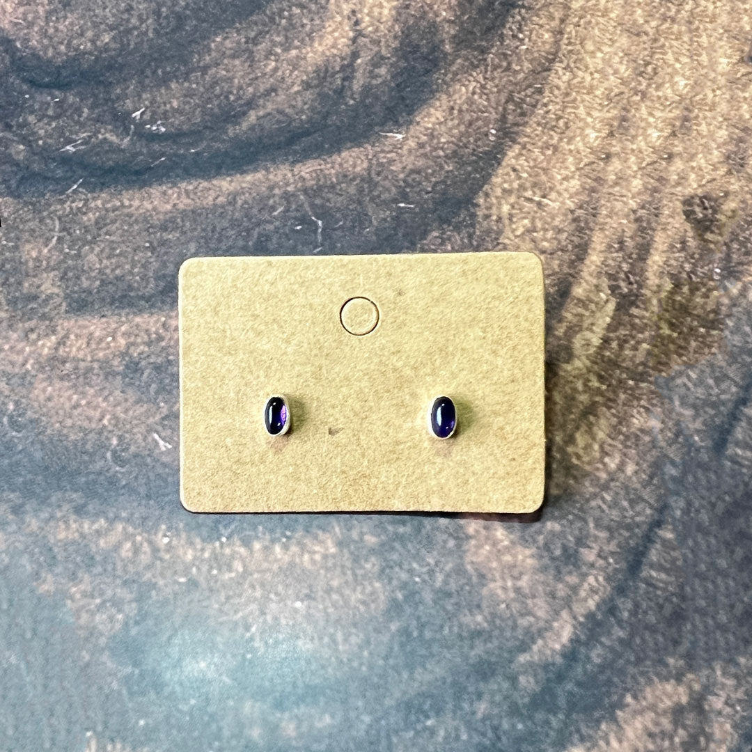 Mini Sterling Silver & Crystal Stud Earrings