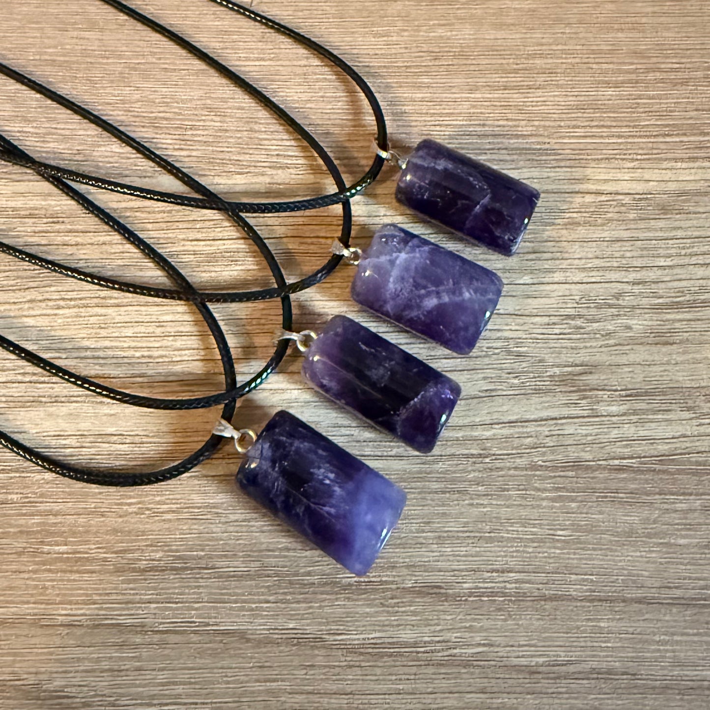 Amethyst Cylinder Necklace