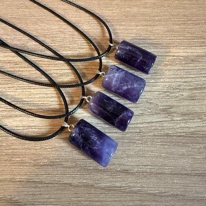 Amethyst Cylinder Necklace