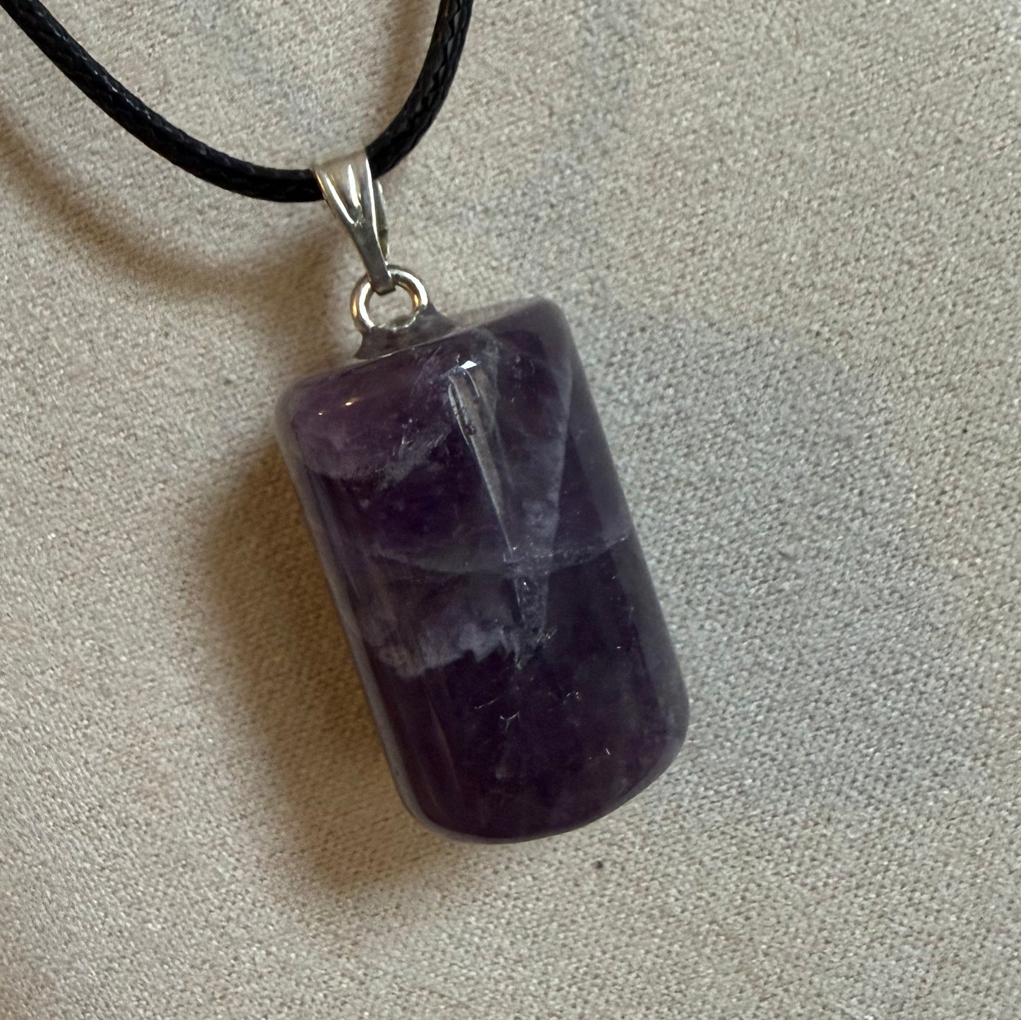 Amethyst Cylinder Necklace