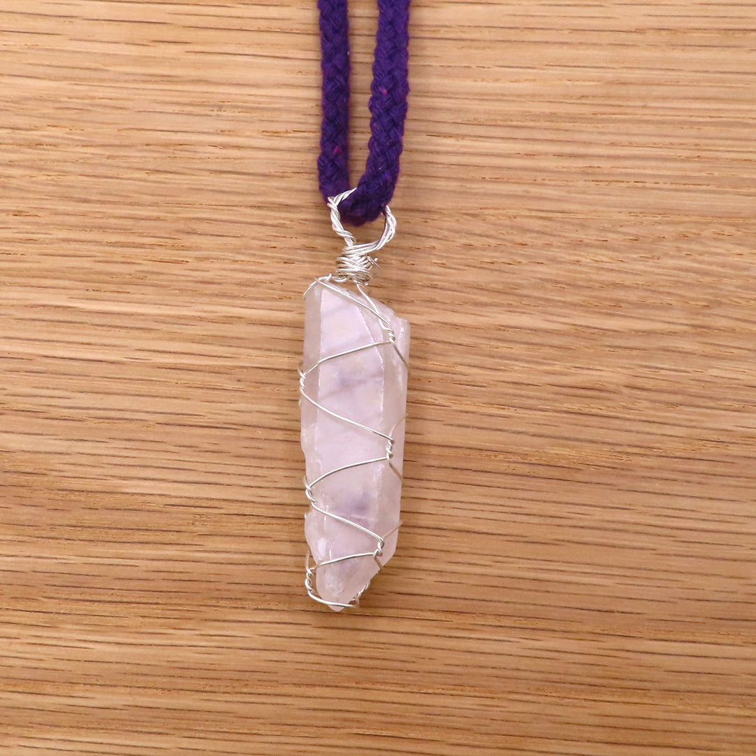 Wrapped Angel Aura Quartz Necklace