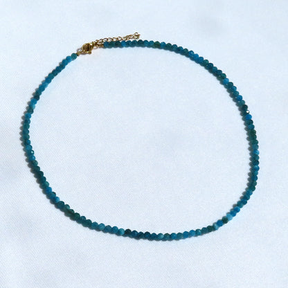 Apatite 3mm Necklace and Bracelet Set